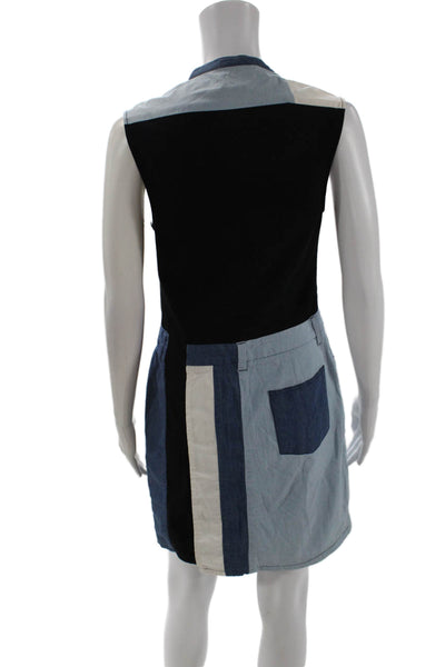 3.1 Phillip Lim Women Beige Shift Shirt Dress Sleeveless Crew Neck Size 6