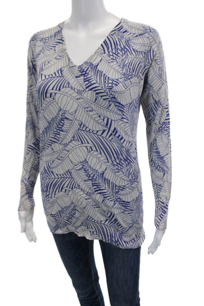 Equipment Femme Womens Tunic V-Neck Long Sleeve Beige Blouse Size S