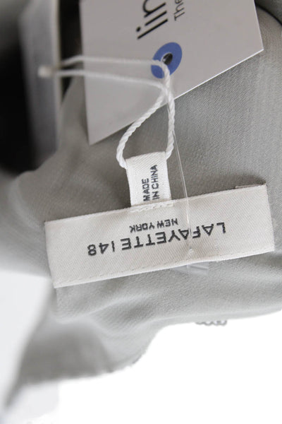 Lafayette 148 New York Womens Gray V-Neck Maxi Slip Dress Size S