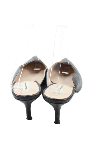 Saks Fifth Avenue Womens Pointed Toe Slip On Stilettos Black Size 9.5