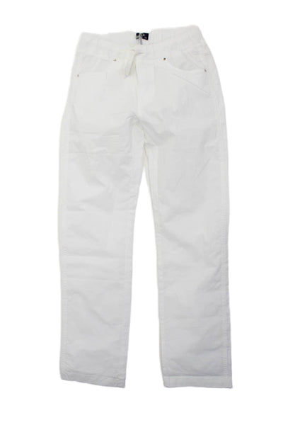 Il Gufo Childrens Boys Slim Leg Pants White Cotton Size 10