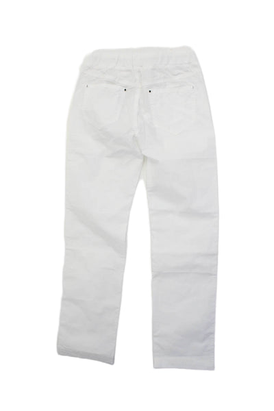 Il Gufo Childrens Boys Slim Leg Pants White Cotton Size 10