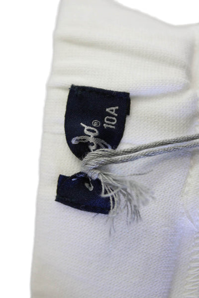 Il Gufo Childrens Boys Slim Leg Pants White Cotton Size 10