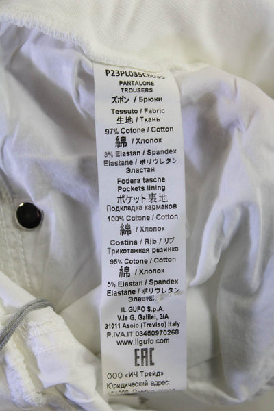 Il Gufo Childrens Boys Slim Leg Pants White Cotton Size 10