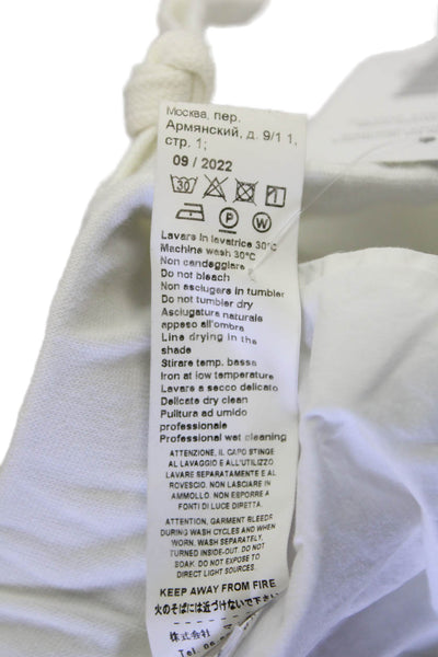 Il Gufo Childrens Boys Slim Leg Pants White Cotton Size 10