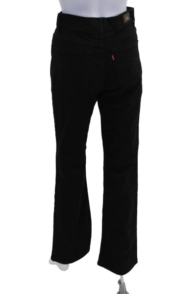 Levis Womens Black Bootcut Jeans Button Closure 98% Cotton Size 4