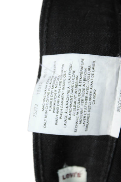 Levis Womens Black Bootcut Jeans Button Closure 98% Cotton Size 4