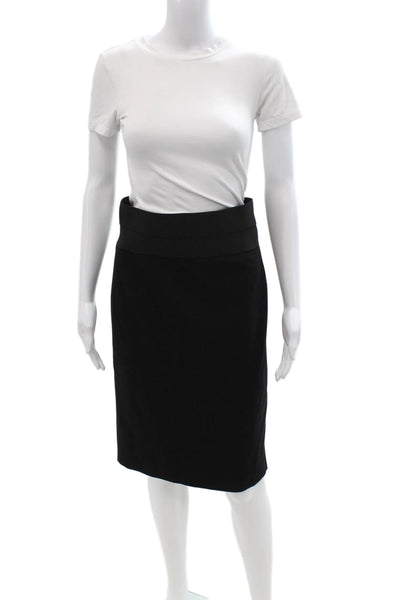 Akris Punto Womens Straight Pencil Knee Length Skirt Black Size 16
