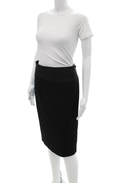 Akris Punto Womens Straight Pencil Knee Length Skirt Black Size 16