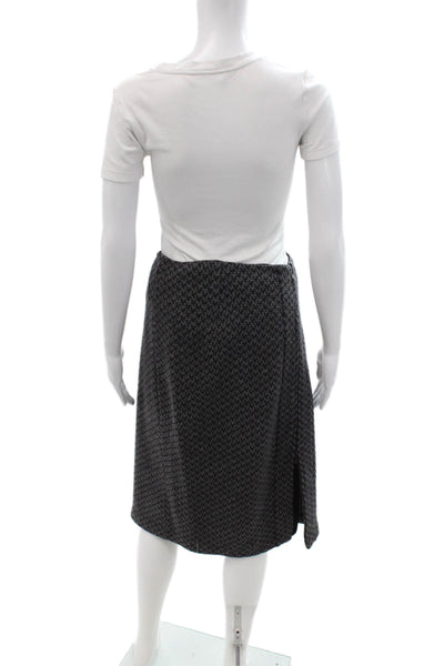 Armani Collezioni Womens Herringbone Straight Pencil Skirt Dark Gray Size 12