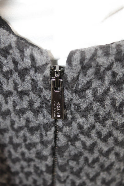 Armani Collezioni Womens Herringbone Straight Pencil Skirt Dark Gray Size 12