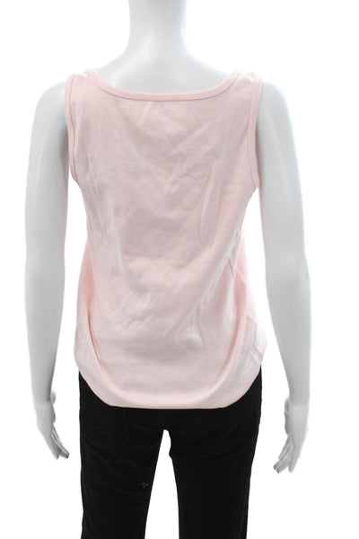 Three Dots Womens Basic Pink Sleeveless Square Neck Cotton Tank Size XL
