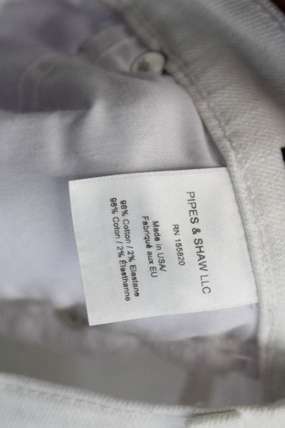Veronica Beard Women Cropped Flared High Rise White Jeans Size 24