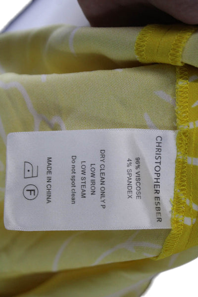 Christopher Esber Women Maxi Wrap Skirt Yellow Viscose Spandex Size 4
