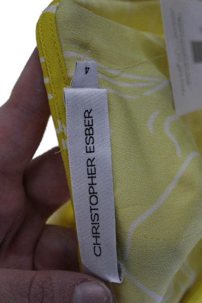 Christopher Esber Women Maxi Wrap Skirt Yellow Viscose Spandex Size 4