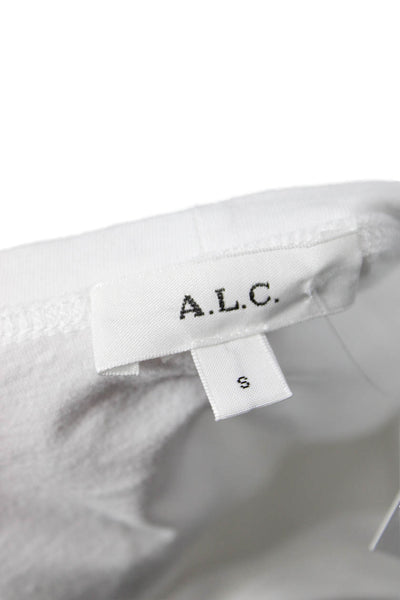 ALC Women Basic Jersey Cotton Crew Neck Short Sleeve T-Shirt Size S