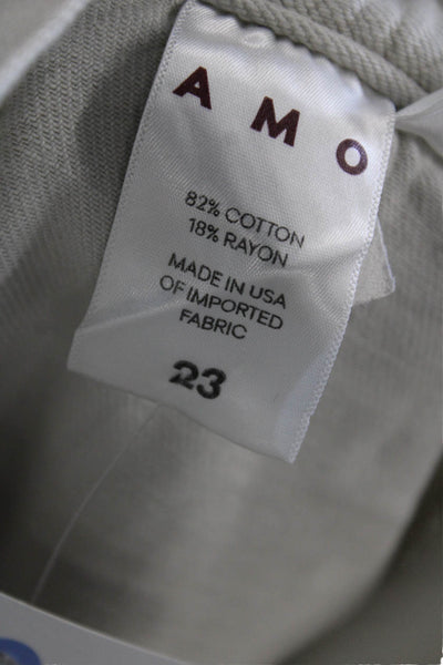 Amo Unisex Cropped Paperbag White High Rise Pants Size 23