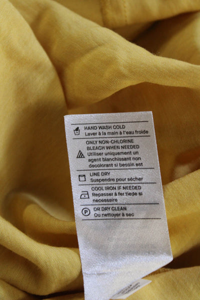 Vince Womens A-Line Wrap Skirt Yellow 100% Modal Long Size 4