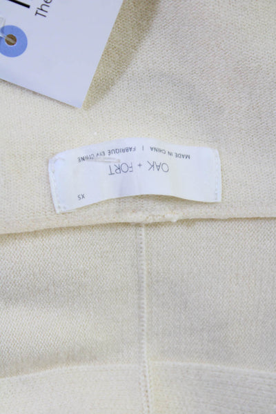 Oak + Fort Womens Beige Cardigan Long Sleeve Size XS