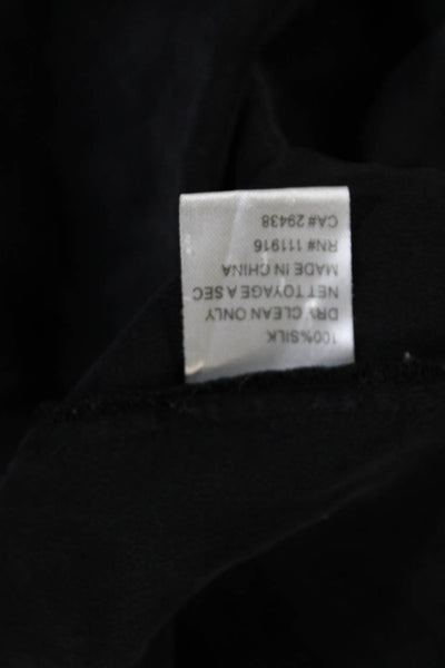 Yumi Kim Women Black Silk Collared Button-Up Blouse Long Sleeve Size XS