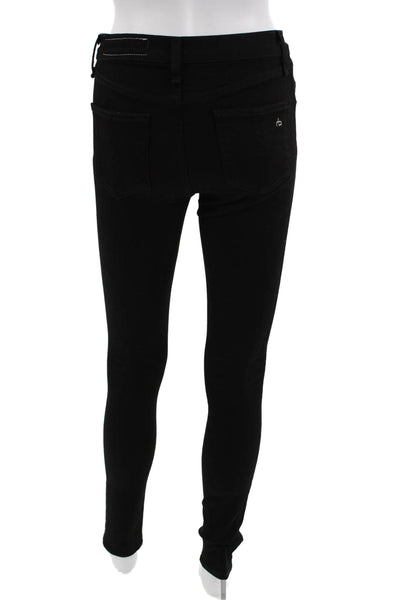 Rag & Bone Womens Skinny Jegging High Rise Black Size 24