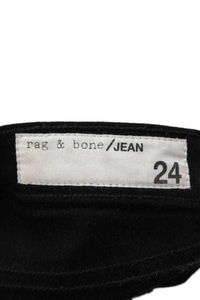 Rag & Bone Womens Skinny Jegging High Rise Black Size 24