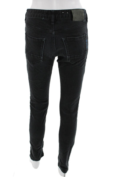Scotch & Soda Unisex Skinny Black Jeans Mid-Rise Button Size 28