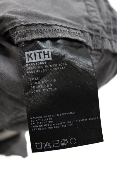 Kith womens Cargo Jogger Pants Gray Drawstring 100% Cotton Size XS