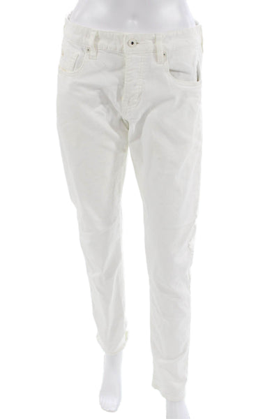 Scotch & Soda Unisex White Straight Leg Pants Mid Rise Size 28
