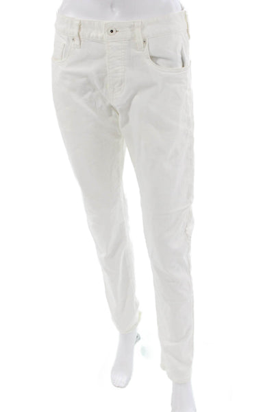 Scotch & Soda Unisex White Straight Leg Pants Mid Rise Size 28