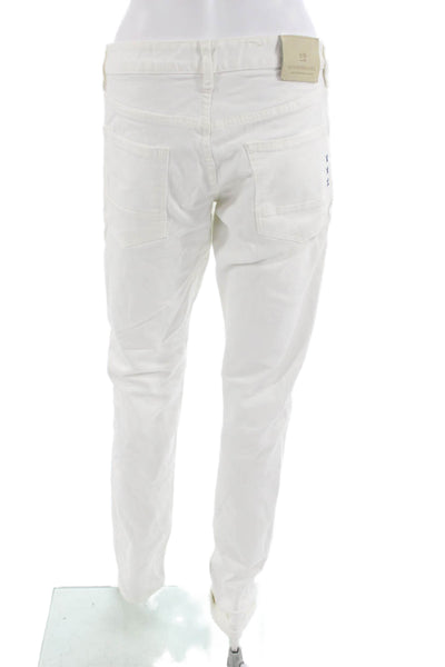 Scotch & Soda Unisex White Straight Leg Pants Mid Rise Size 28