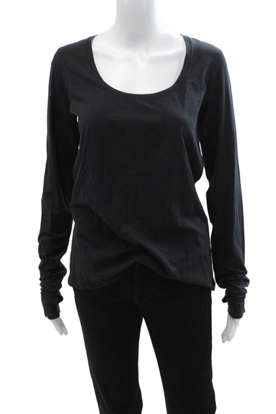 Lululemon Womens Black Jersey Long Sleeve T Shirt Size 12