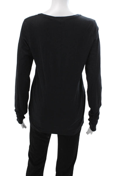 Lululemon Womens Black Jersey Long Sleeve T Shirt Size 12