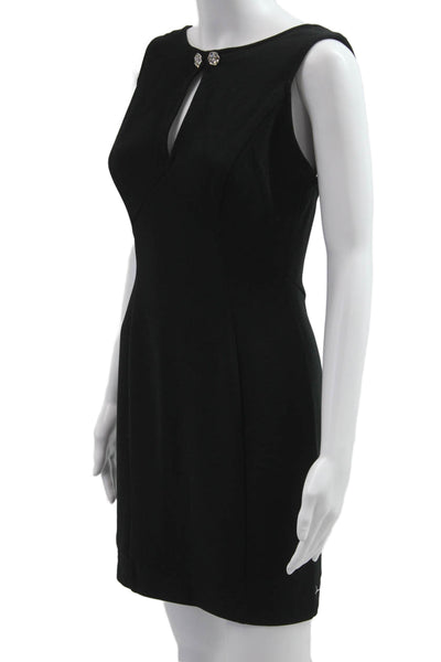 Tadashi Women Bodycon Mini Dress Black Petite Size S