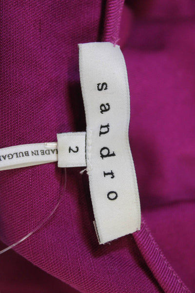 Sandro Womens Purple Sleeveless Shift Dress Size 2