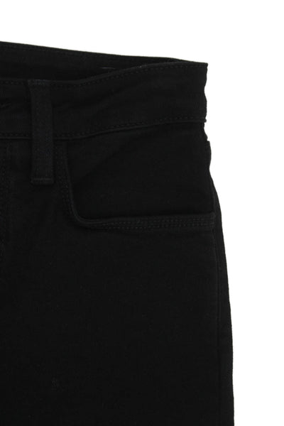 L'Agence Womens Skinny Jegging Black Mid Rise Button Size 23