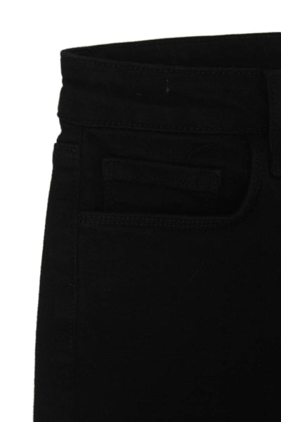 L'Agence Womens Skinny Jegging Black Mid Rise Button Size 23