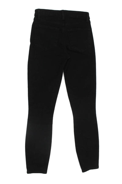 L'Agence Womens Skinny Jegging Black Mid Rise Button Size 23