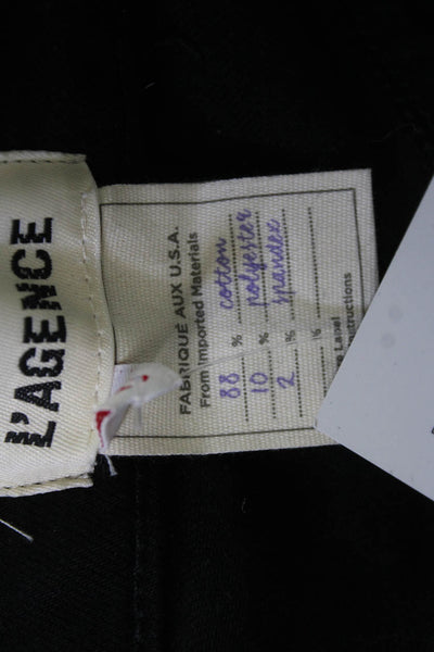 L'Agence Womens Skinny Jegging Black Mid Rise Button Size 23