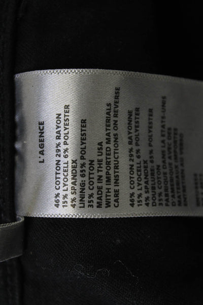 L'Agence Womens Skinny Jegging Black Mid Rise Button Size 23