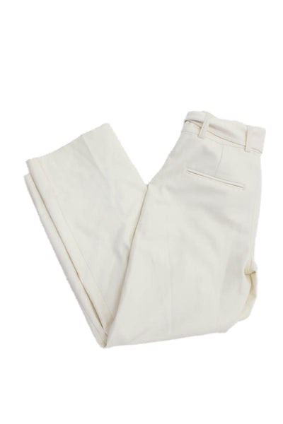 Club Monaco Women Dress Pants White Buckle Classic Size 00P