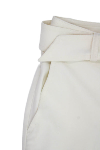 Club Monaco Women Dress Pants White Buckle Classic Size 00P