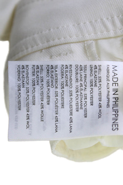 Club Monaco Women Dress Pants White Buckle Classic Size 00P