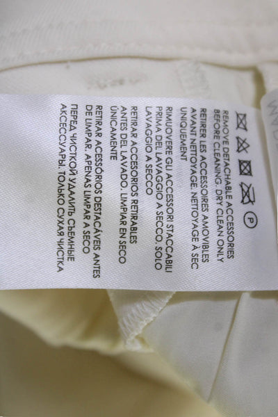 Club Monaco Women Dress Pants White Buckle Classic Size 00P