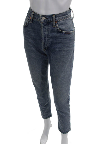 Citizens of Humanity Womens Cropped Ankle High Rise Blue Jeans Size 25