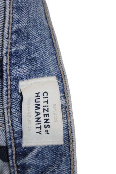 Citizens of Humanity Womens Cropped Ankle High Rise Blue Jeans Size 25