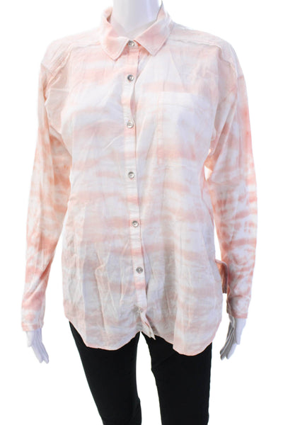 Karl Lagerfeld Women Black Plaid Mock Neck Button Up Blouse Long Sleeve Size S