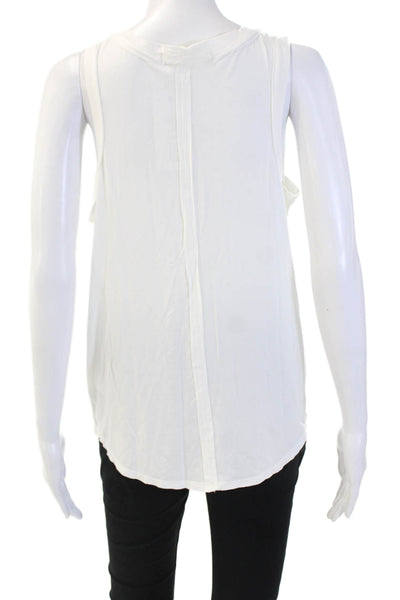 We The Free Womens Jersey V Neck Tank White Boho Viscose Size S