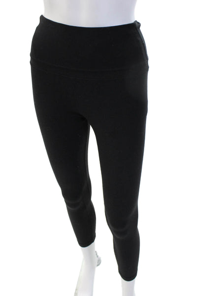 Lululemon Womens Ankle Leggings Black Nylon Blend Zip Size S