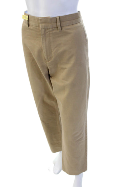 J Crew Mens Chinos Beige Button 100% Cotton Size 32
